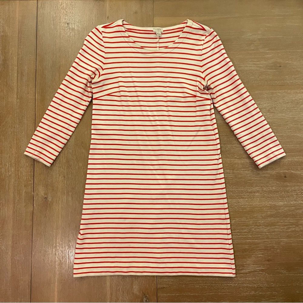 J Crew Red Stripe Dress